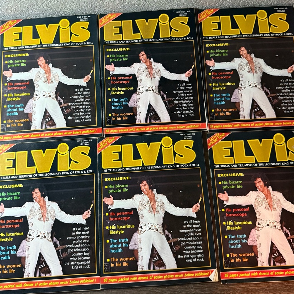 (6) Vintage Elvis Special Tattler Issue MAY 1976 Magazines #66